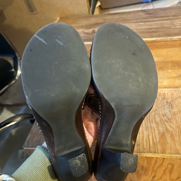 MIA Y2K Dark Brown Leather Heels - Picture 4 of 5